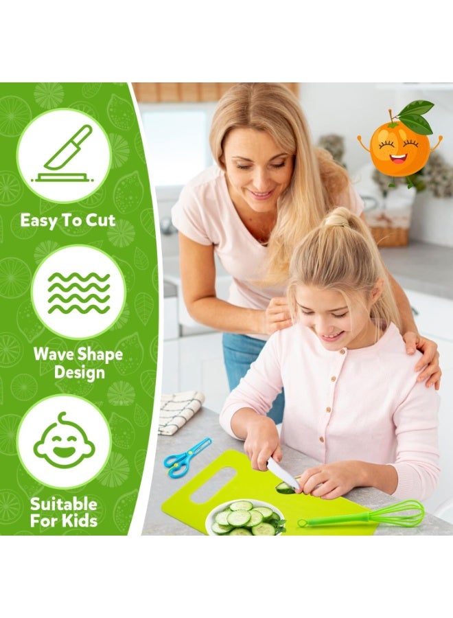 Fyliz 32 piece set of children's plastic knives, cutting board, children's early education, no harm to hands, plastic fruit knife - Image 5